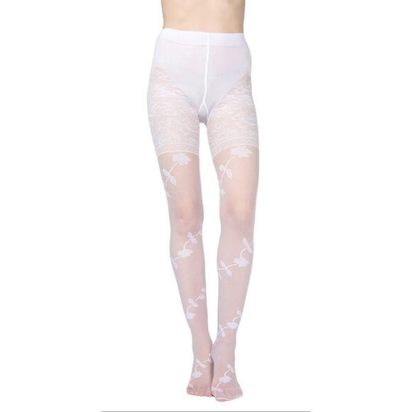 MeMoi Accessories - 🦋B2G1🦋MeMOÍ Bridal PASSION Sheer Control Top Flower Pantyhose